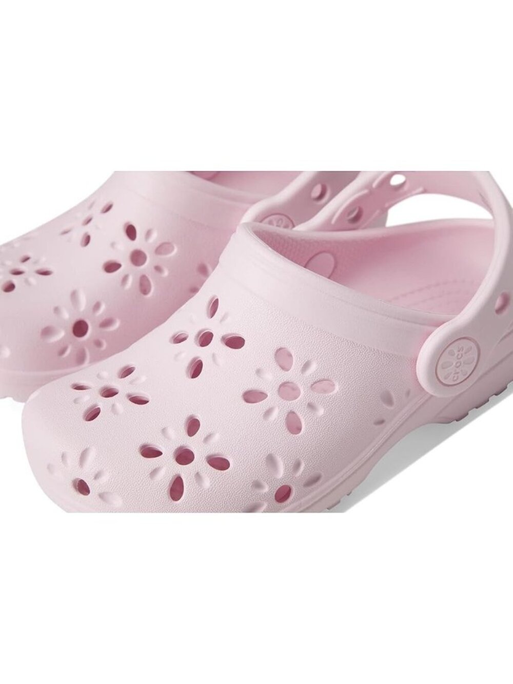 Crocs Kids Classic Clogs with Floral Cut Out Design (Toddler) Size c10 Pink Milk - Picture 6 of 6